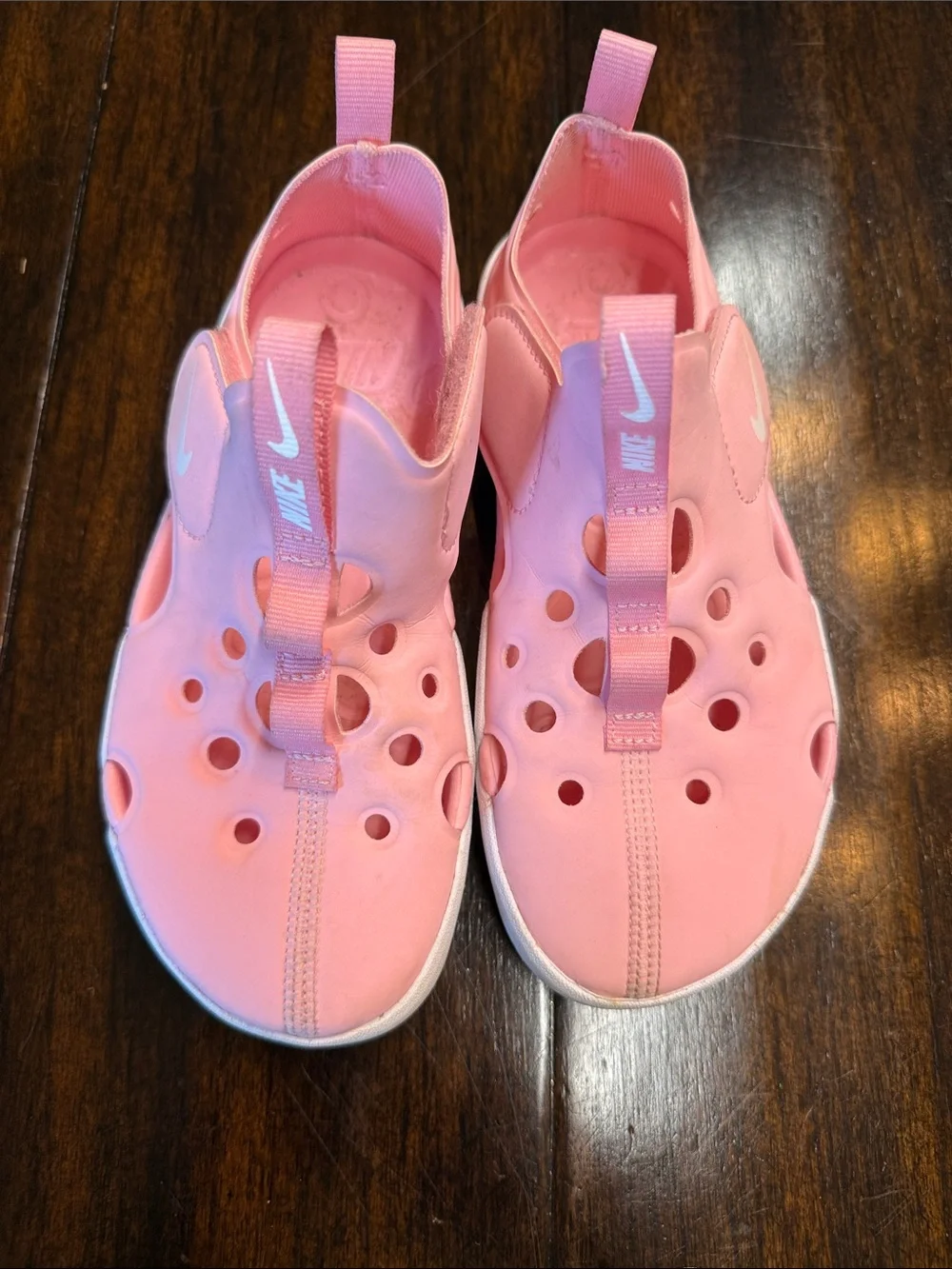 Nike Kids Coral Pink Slip-On Water Shoes with Pull Tabs